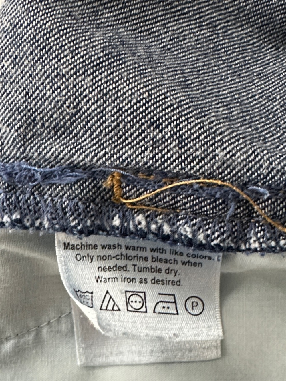 Eddie Bauer Y2K Women’s Denim Maxi Skirt Flap Pockets 100% Cotton Size 12 - Picture 14 of 14